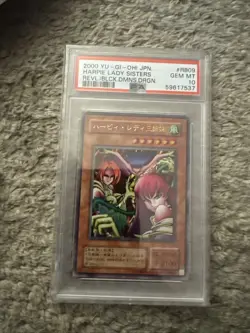 PSA10 GEM MINT HARPIE LADY SISTERS REVL./BLCK.DMNSDRGN. 2000 YU-GI-OH! Japanese - Image 1