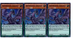 Yugioh- 3X Amorphage Goliath - Super Rare - 1st Edition - SHVI-EN031 - Near Mint - Image 1
