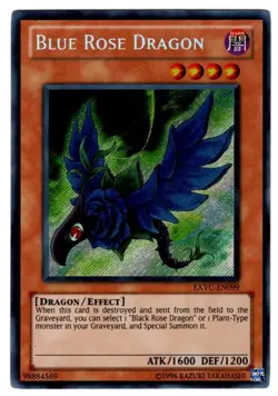 Yugioh - 1X Blue Rose Dragon - Secret Rare - Unlimited - EXVC-EN099 - Near Mint - Image 1