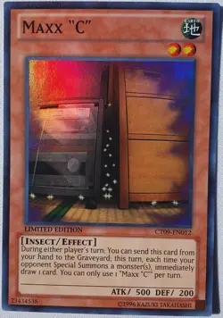 Yugioh 1x MAXX "C" CT09-EN012 Super Rare Limited Edition Near Mint - Image 1