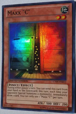 Yugioh 1x MAXX "C" CT09-EN012 Super Rare Limited Edition Near Mint - Image 2