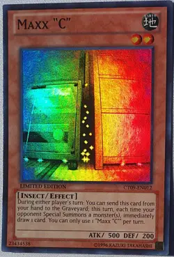 Yugioh 1x MAXX "C" CT09-EN012 Super Rare Limited Edition Near Mint - Image 3