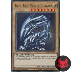 Yugioh Blue-Eyes White Dragon LCKC-EN001 Ultra Rare 1st Edition LP - Image 1