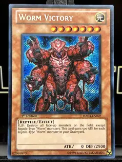 YuGiOh Worm Victory HA03-EN025 1st Edition Foil Secret Rare NM/HOLO - Image 3