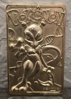 Mewtwo - Pokemon 23k Gold Plated Trading Card Burger King Promo 1999 Nintendo - Image 1