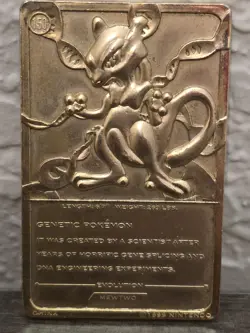 Mewtwo - Pokemon 23k Gold Plated Trading Card Burger King Promo 1999 Nintendo - Image 2