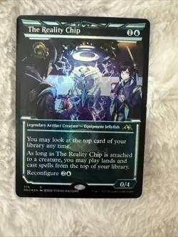 MTG Card The Reality Chip (Showcase) Kamigawa: Neon Dynasty Foil 374 - Image 1