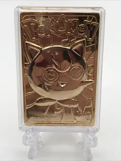 1999 Nintendo Pokemon Jigglypuff Burger King 23k Gold Plated Trading Card - Image 1