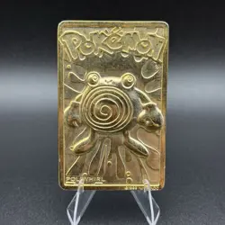 Pokemon Poliwhirl #61 23K Gold Plated Trading Card 1999 Burger King Promo - Image 1