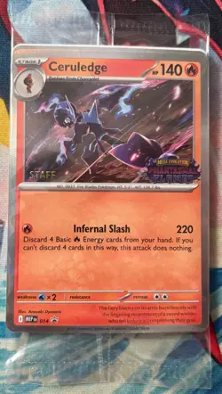 Pokemon Phantasmal Flames Staff Pre-Release Cards Sealed! Free Shipping! - Image 1