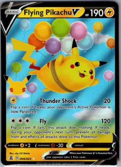 Flying Pikachu V 006/025 Celebrations - Pokemon Card - NM - Image 1