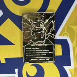 Pokemon 1999 Vintage 24K Gold Plated Pikachu Card Burger King Limited Edition - Image 2