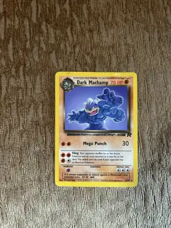 Dark Machamp 27/82 Team Rocket 2000 WOTC Rare Pokemon Card LP - Image 2