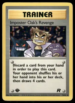 Pokemon Cards Imposter Oak's Revenge 76/82 1ST EDITION Team Rocket Uncommon MP - Image 1