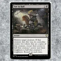 Saw in Half 113 NM NF Rare MTG Commander Bloomburrow Magic - Image 1