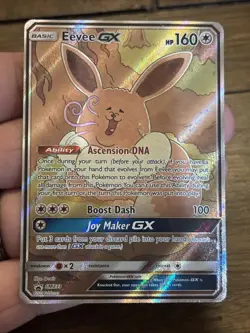Pokemon Card - Eevee GX SM233 Sun & Moon SM Black Star Promo Full Art Holo - Image 3