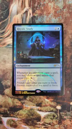MTG Rhystic Study FOIL NM/Mint Near Mint Judge Promo - Image 1