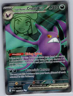 Team Rocket's Crobat ex 217/182 SV10: Destined Rivals - Pokemon Card - NM - Image 1