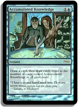 Accumulated Knowledge (FNM) FOIL Promo PLD Instant Special MAGIC CARD ABUGames - Image 1
