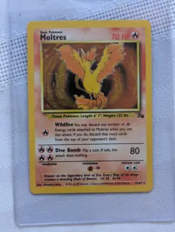 Moltres Holo Rare Fossil Base Set 1999 Pokemon Card 12/62 Ungraded NM - Image 4