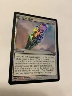 Proteus Staff Foil MTG - Mirrodin - Light Play - Image 1