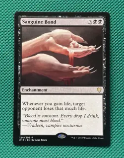 Sanguine Bond 124/309 Rare Enchantment Commander 2017 Magic The Gathering MTG - Image 1