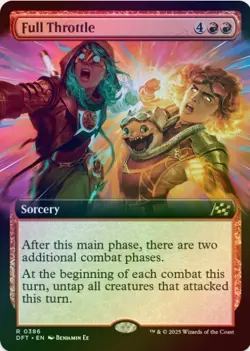 1 x Full Throttle - Extended Art - Foil - Aetherdrift - LP - MTG - Image 1