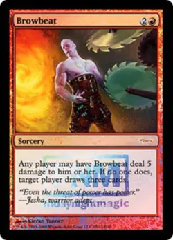 Browbeat - Foil FNM 2009 Magic mtg Light Play, English FNM Promos x1 - Image 1