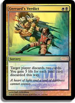 Gerrard's Verdict - Foil FNM 2007 Magic mtg Heavy Play, English FNM Promos x1 - Image 1