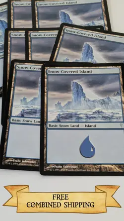 Magic the Gathering: 8X Snow-Covered Island Coldsnap Lot - Image 1