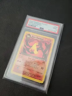 2000 WOTC Pokemon Game Team Rocket 1st Edition Dark Rapidash 44/82 PSA 9 MINT - Image 2