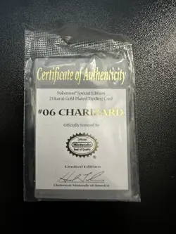 Pokemon 23K Gold Plated Trading Card | #6 Charizard | Burger King Edition - Image 3