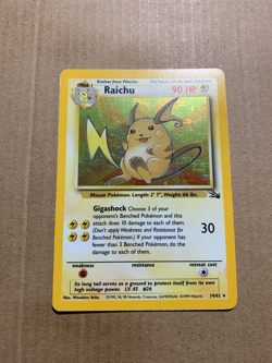 Raichu 14/62 Fossil Set - Holo Pokemon Card - NM - Image 2