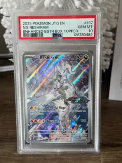 Pokemon N's Reshiram Stamped Promo 167/159 Journey Together English PSA 10 MINT - Image 1