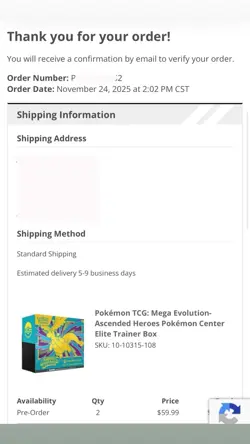1x TCG Ascended Heroes Pokemon Center Exclusive Elite Trainer Box-Sealed PRESALE - Image 3