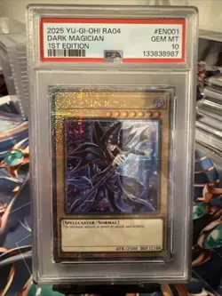 Yu-Gi-Oh Dark Magician RA04-EN001 Quarter Century Stampede Secret Rare PSA 10 - Image 1