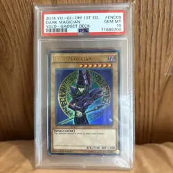2015 YU-GI-OH! #YGLD-ENC09 1ST EDITION DARK MAGICIAN GADGET DECK PSA 10 - Image 1