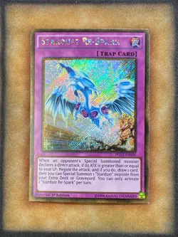 Yugioh Stardust Re-Spark PGL2-EN020 Gold Secret Rare 1st Ed NM - Image 1