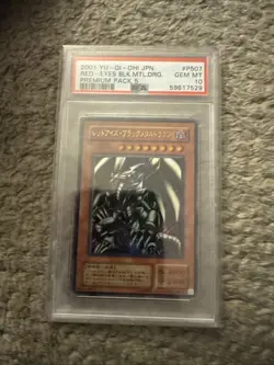 2001 YU-GI-OH! JPN PREM PACK 5 #P507 RED-EYES BLACK METAL DRAGON PSA 10 - Image 1