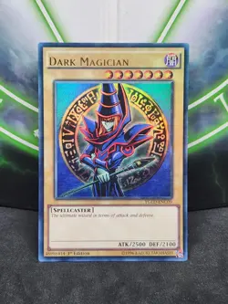 Yugioh Dark Magician YGLD-ENC09 Ultra Rare 1st Edition LP - Image 1