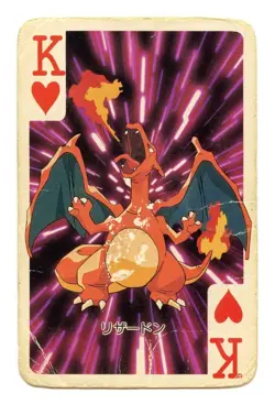 1998 Vintage Charizard King of Hearts Pokemon Televi-kun Poker Playing Card - Image 2