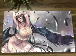 Hot Overlord WVICM Playmat Albedo CCG TCG Mat Anime Trading Card Game Mat 021 - Image 1