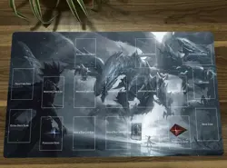 WVICM Duel Playmat Blue-Eyes Ultimate Dragon TCG CCG Pad Card Game Play Mat - Image 1