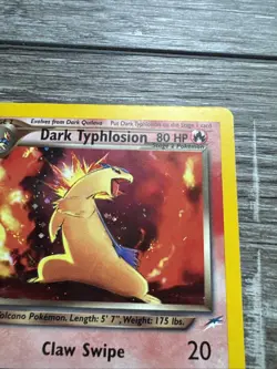 Pokemon TCG Dark Typhlosion Neo Destiny Holo Rare Card 10/105 1st Edition - Image 2