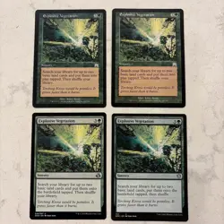 Magic the Gathering MTG Explosive Vegetation Play Set Of 4 Cards - Image 1