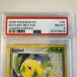 BAYLEEF 35/115 reverse foil ***PSA 8*** Pokemon TCG card - Image 2