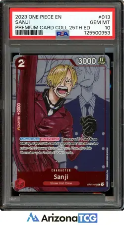 One Piece 2023 Sanji OP01-013 R Premium Card Collection 25th Ed PSA 10 - Image 1