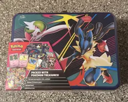 Pokemon TCG Mega Evolution Collector Chest Tin Box 6 Packs & 3 Foil Cards NEW - Image 1