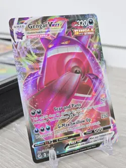 Pokemon Card TCG Fusion Strike Gengar VMAX Full Art Holo Rare 157/264 NM - Image 1