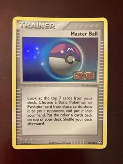 Master Ball 78/108 EX Power Keepers Holo Uncommon Pokemon TCG Card - Image 1